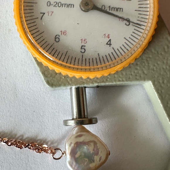 12.9mm Cultured Pearl - Heart Shaped 14K ROSE Gold over 925 Silver (Adjustable) - Picture 6 of 6